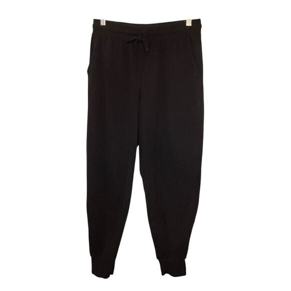 Colsie High Rise Jogger Sweatpants Black Fleece Knit M - Picture 1 of 5